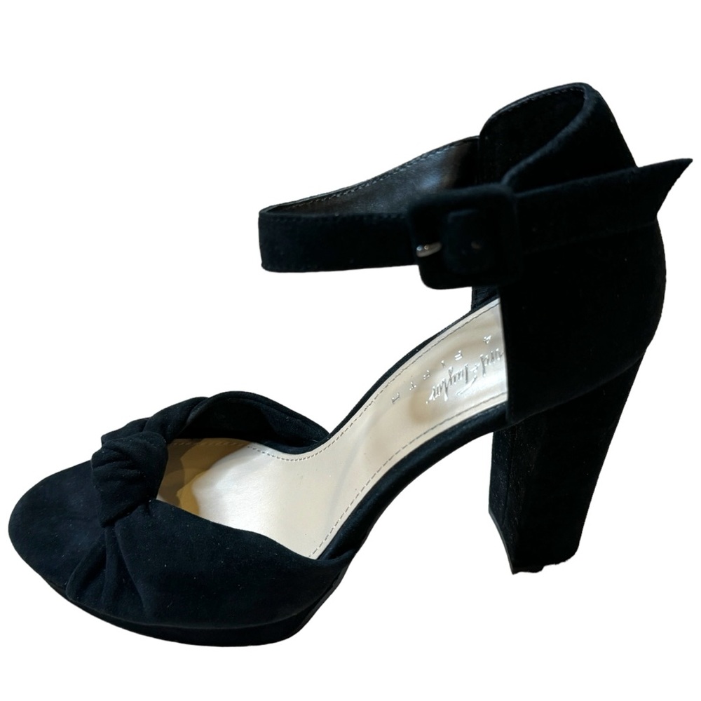 Lord & Taylor Shoes Size 7 M Platforms Black Suede Color For Women Open toe GUC